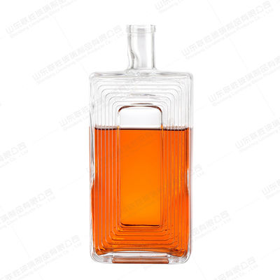 quality Botellas de vidrio para bebidas de color personalizado Botellas de ginebra de tequila de ron factory